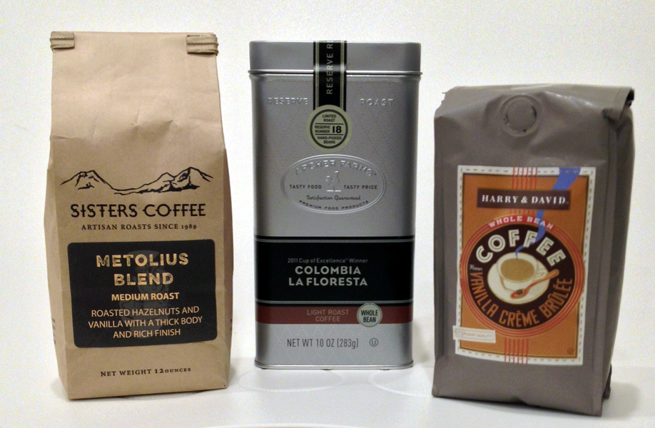 Coffee bags and labels
