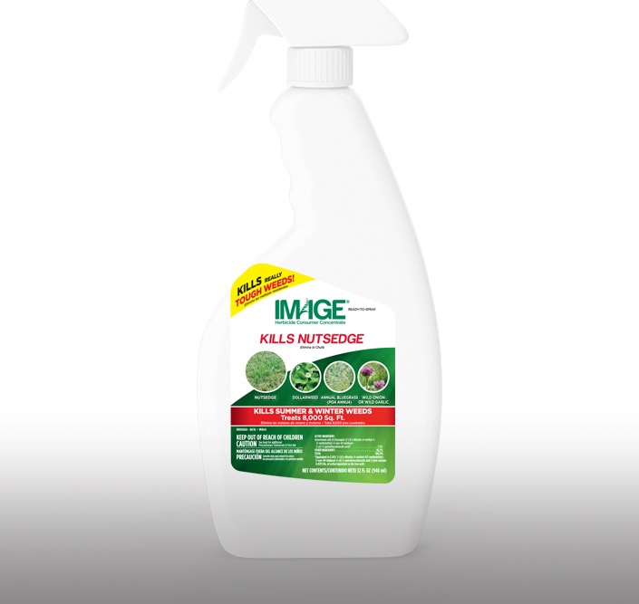 Chemical weed killer bottle with custom label 