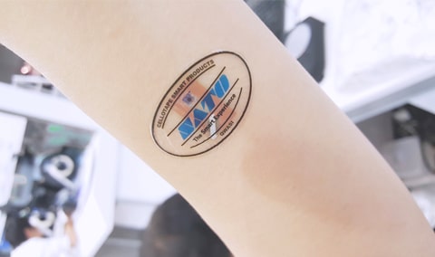 Temporary tattoo with NFC tag