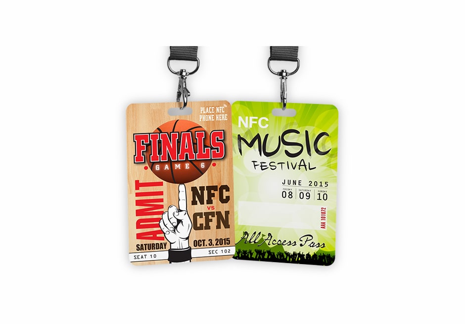 Music festival and sporting smart hang tag