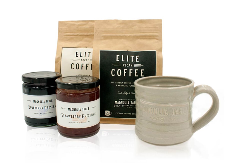 Elite Coffee labels on bags