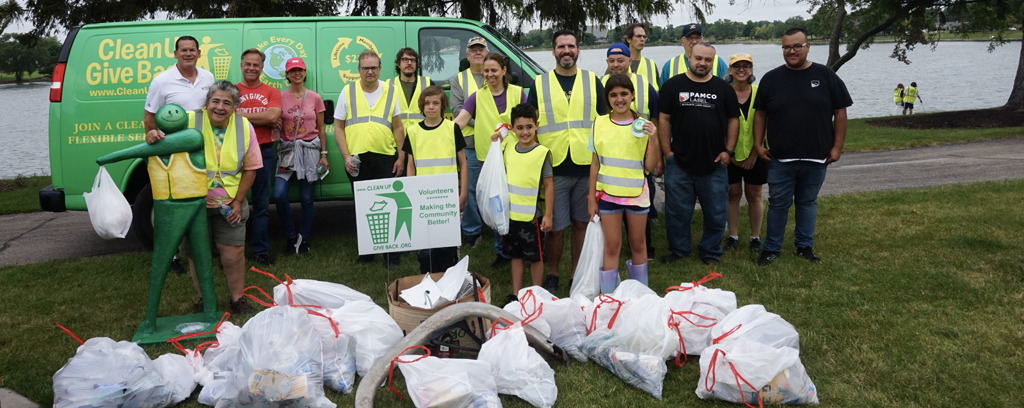 Pamco Label – Park clean up volunteers