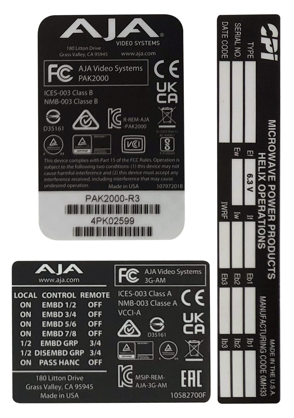 UL labels and compliance marking labels for regulated products