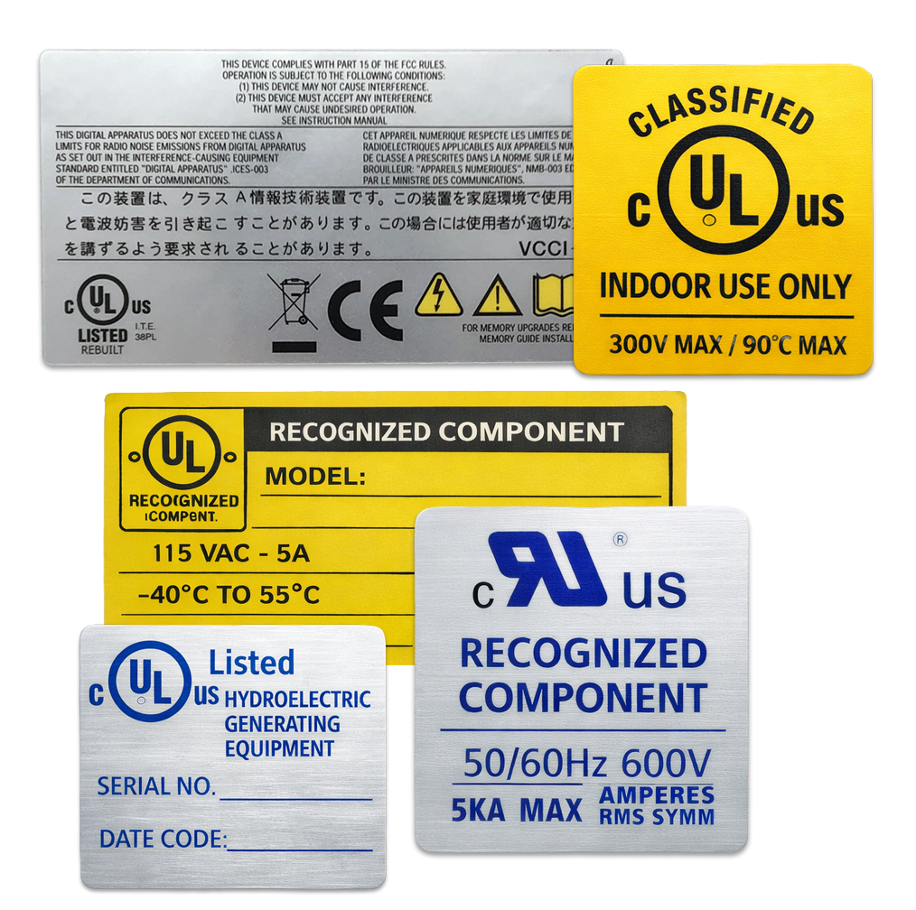 UL labels and compliance marking systems for product safety and certification support