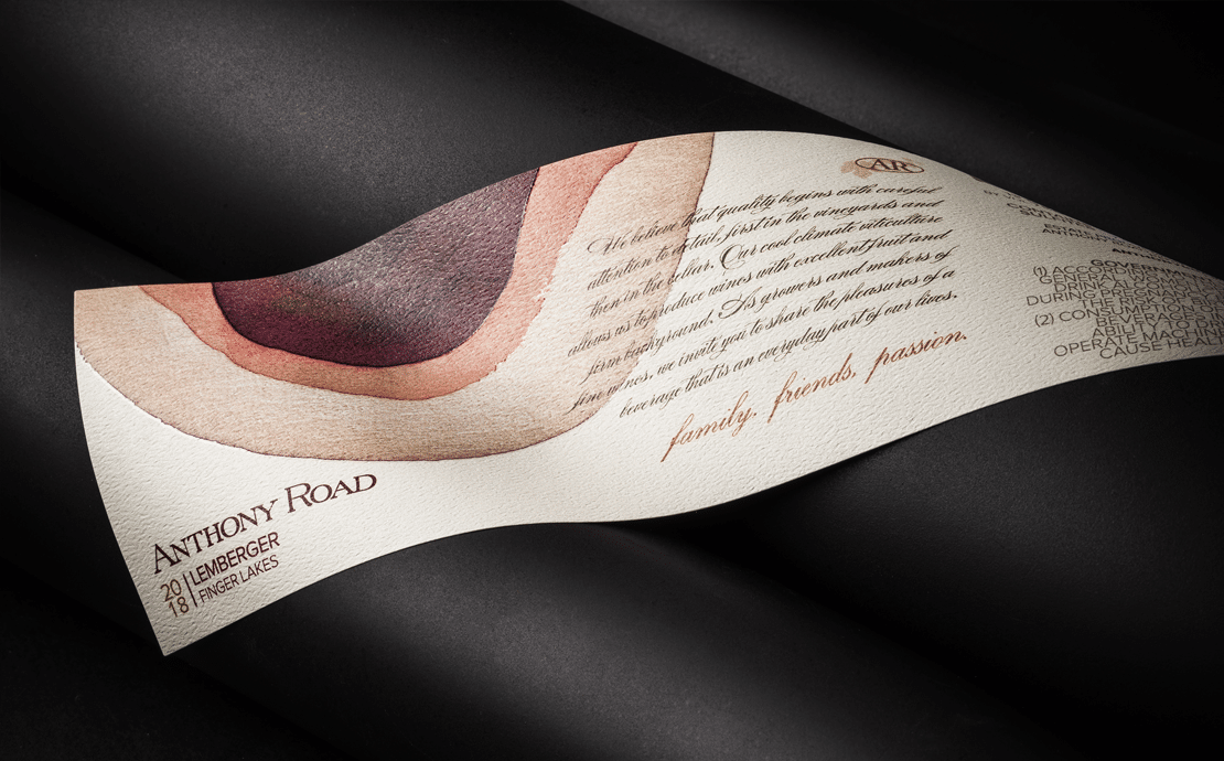 Finger Lakes Winery cost-conscious luxury wine label case study