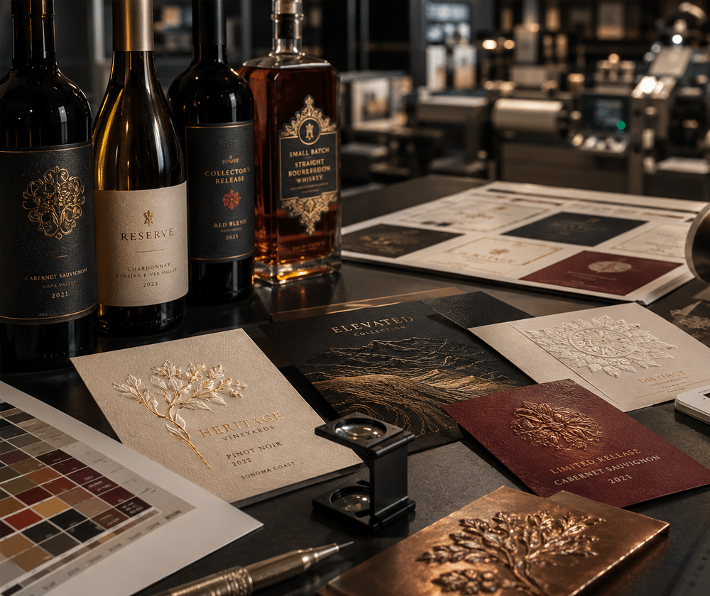 RLG Wine and Spirits production network and label manufacturing support