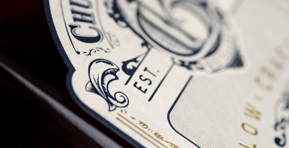 Premium label paper texture for wine and spirits packaging