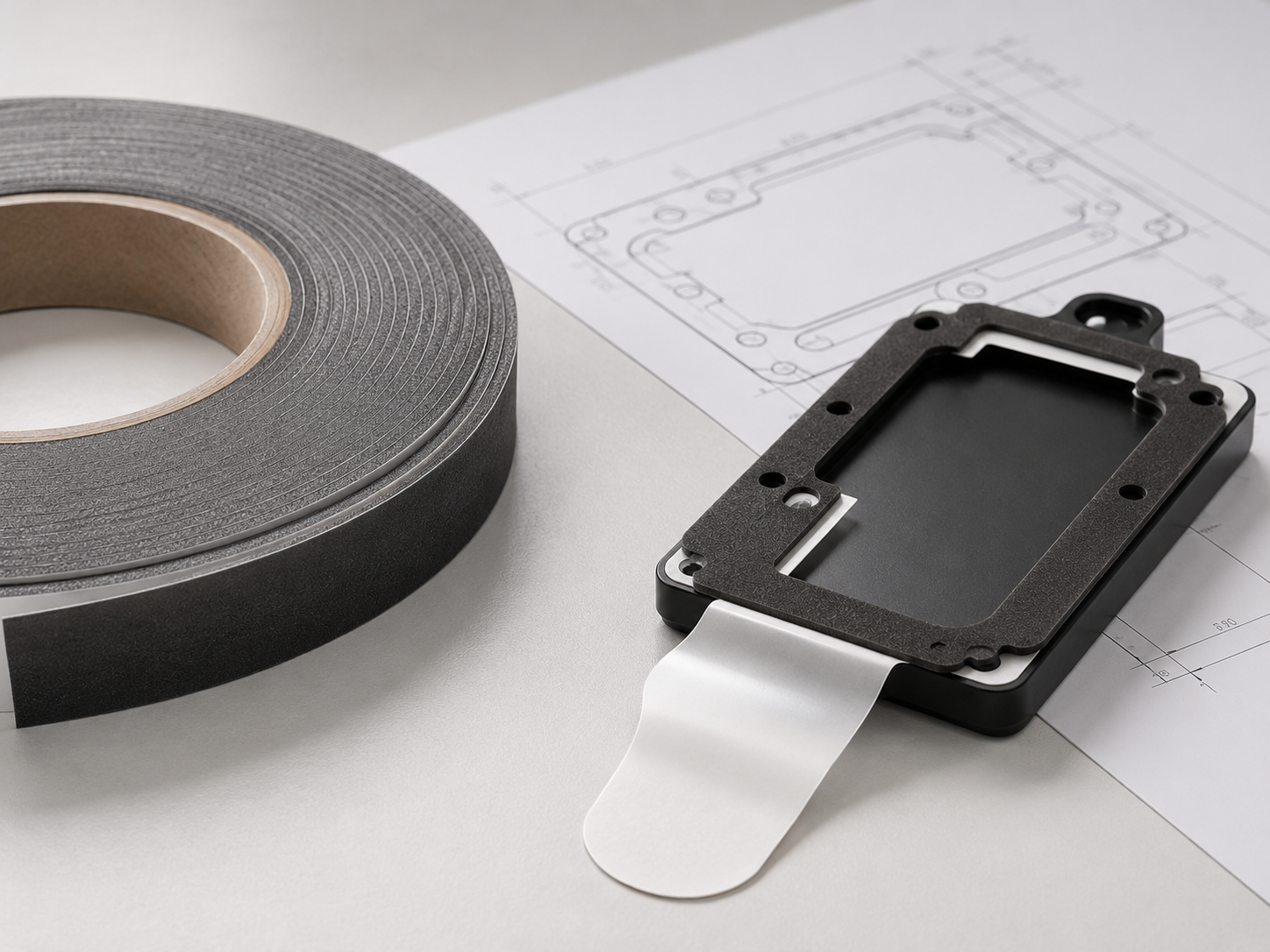 Bulk high-bond adhesive tape compared with a precision die-cut application-ready component