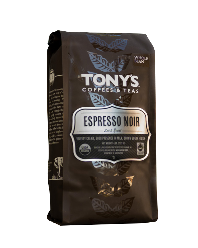 Food and beverage package featuring a custom die-cut label shape