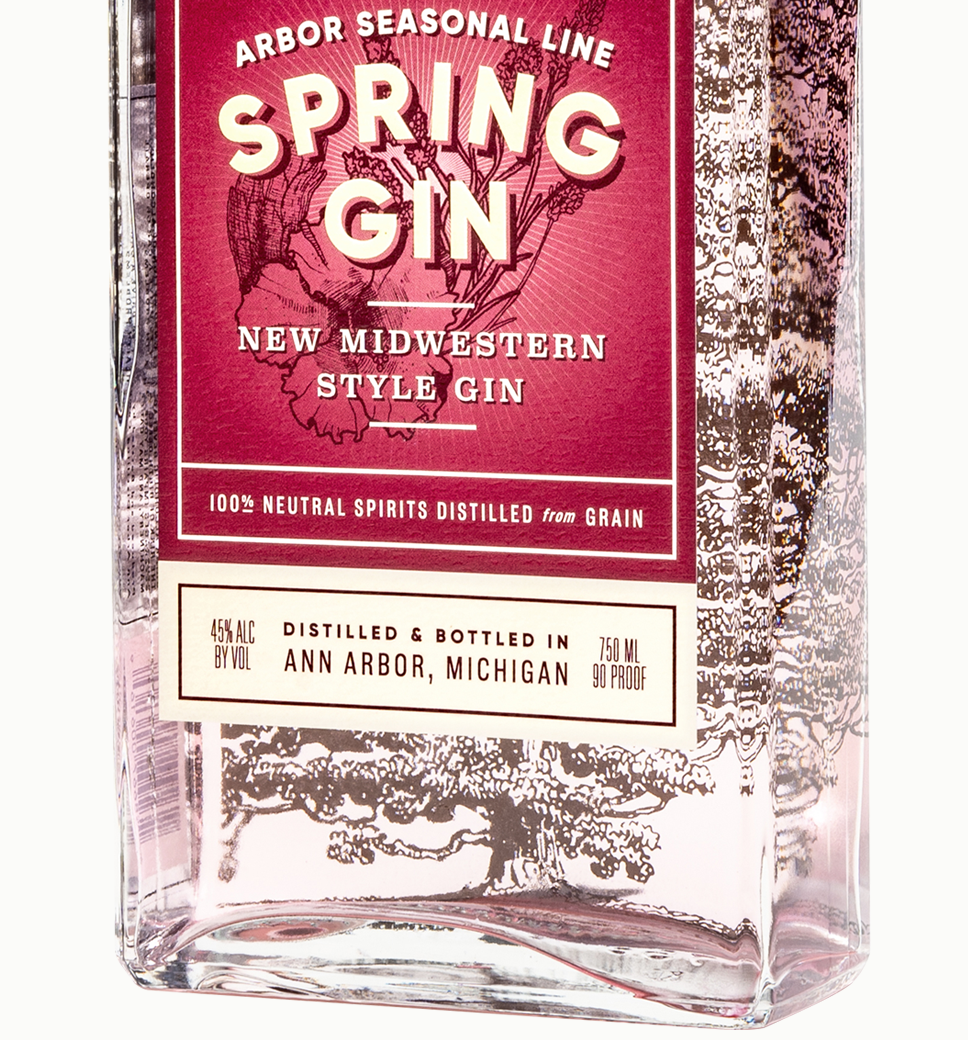 Clear label and reverse printing detail