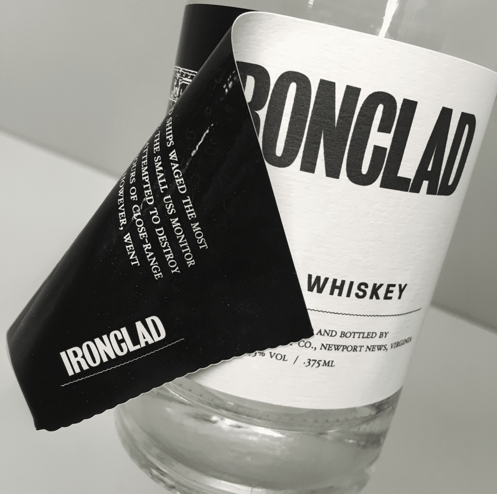 Wrap extended content label example on cylindrical packaging