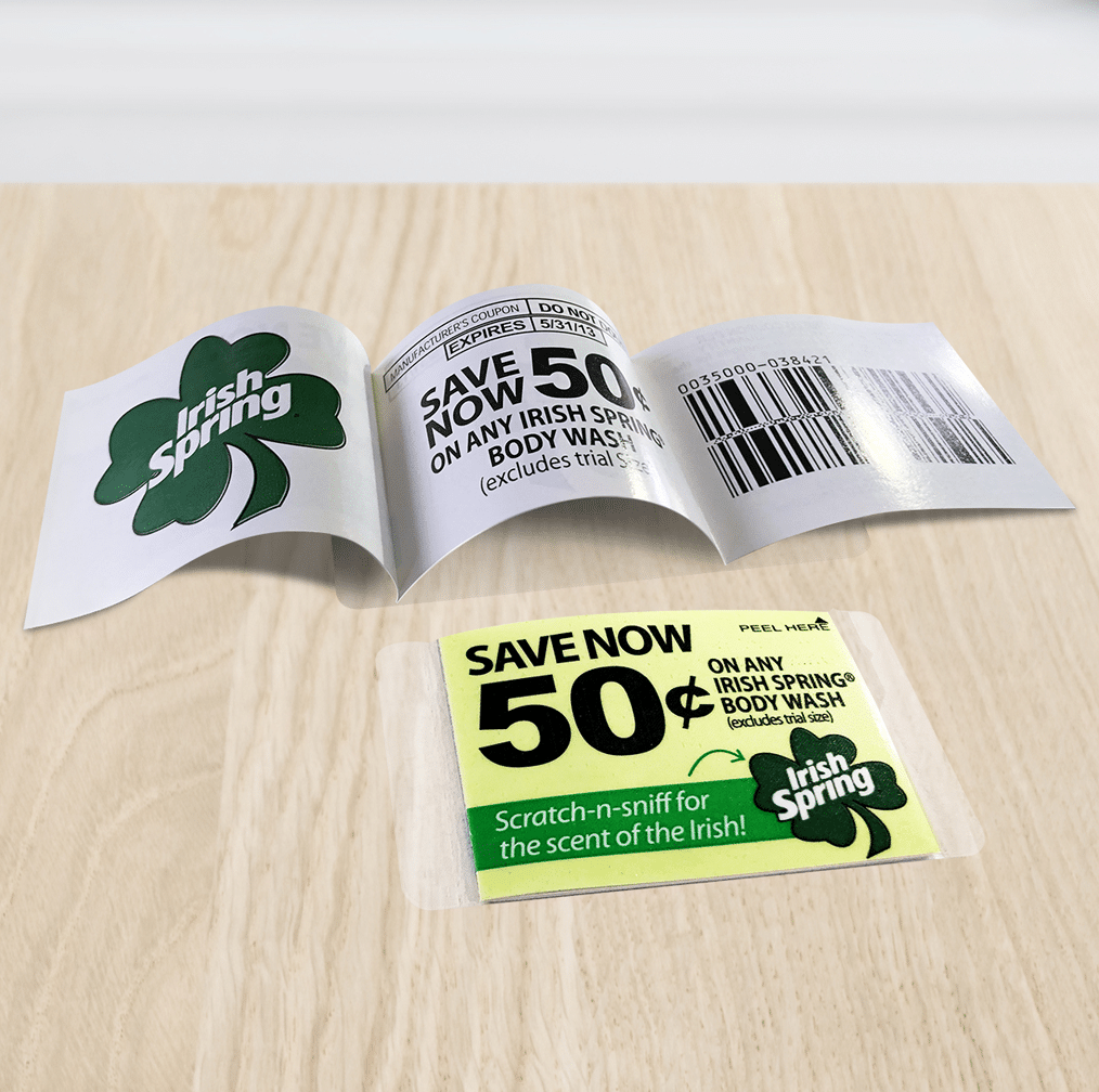 Removable extended content label construction used for promotions